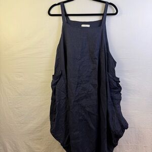 Baci Sleeveless Navy Dress with Pockets Women’s Size L